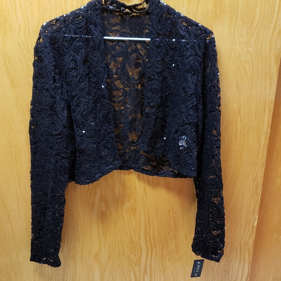 🌵Sequin/Lace  long sleeved crop jacket - Picture 1 of 2